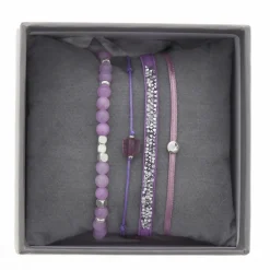 Les Interchangeables Bracelet A38649 - Bracelet Tissu Rose Cristaux de haute qualité Femme | Femme Bracelet