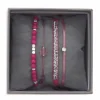 Les Interchangeables Bracelet A38648 - Bracelet Tissu Rose Cristaux de haute qualité Femme | Femme Bracelet