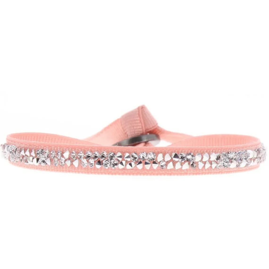Les Interchangeables Bracelet A34984 - Bracelet Tissu Rose Cristaux de haute qualité Femme | Femme Bracelet