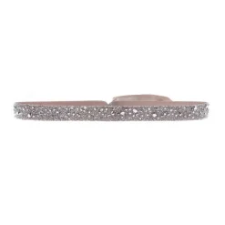 Les Interchangeables Bracelet A35899 - Bracelet Tissu Beige Cristaux de haute qualité Femme | Femme Bracelet