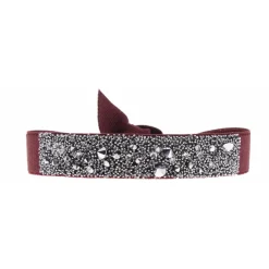 Les Interchangeables Bracelet A36479 - Bracelet Tissu Rouge Cristaux de haute qualité Femme | Femme Bracelet