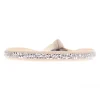 Les Interchangeables Bracelet A31477 - Bracelet Tissu Beige Cristaux de haute qualité Femme | Femme Bracelet