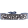 Les Interchangeables Bracelet A36478 - Bracelet Tissu Bleu Cristaux de haute qualité Femme | Femme Bracelet