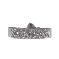 Les Interchangeables Bracelet A36464 - Bracelet Tissu Marron Cristaux de haute qualité Femme | Femme Bracelet