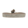 Les Interchangeables Bracelet A24233 - Bracelet Tissu Beige Cristaux de haute qualité Femme | Femme Bracelet