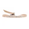 Les Interchangeables Bracelet A38386 - Bracelet Tissu Beige Cristaux de haute qualité Femme | Femme Bracelet