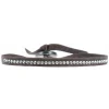 Les Interchangeables Bracelet A30483 - Bracelet Tissu Marron Cristaux de haute qualité Femme | Femme Bracelet
