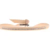Les Interchangeables Bracelet A35353 - Bracelet Tissu Beige Cristaux de haute qualité Femme | Femme Bracelet