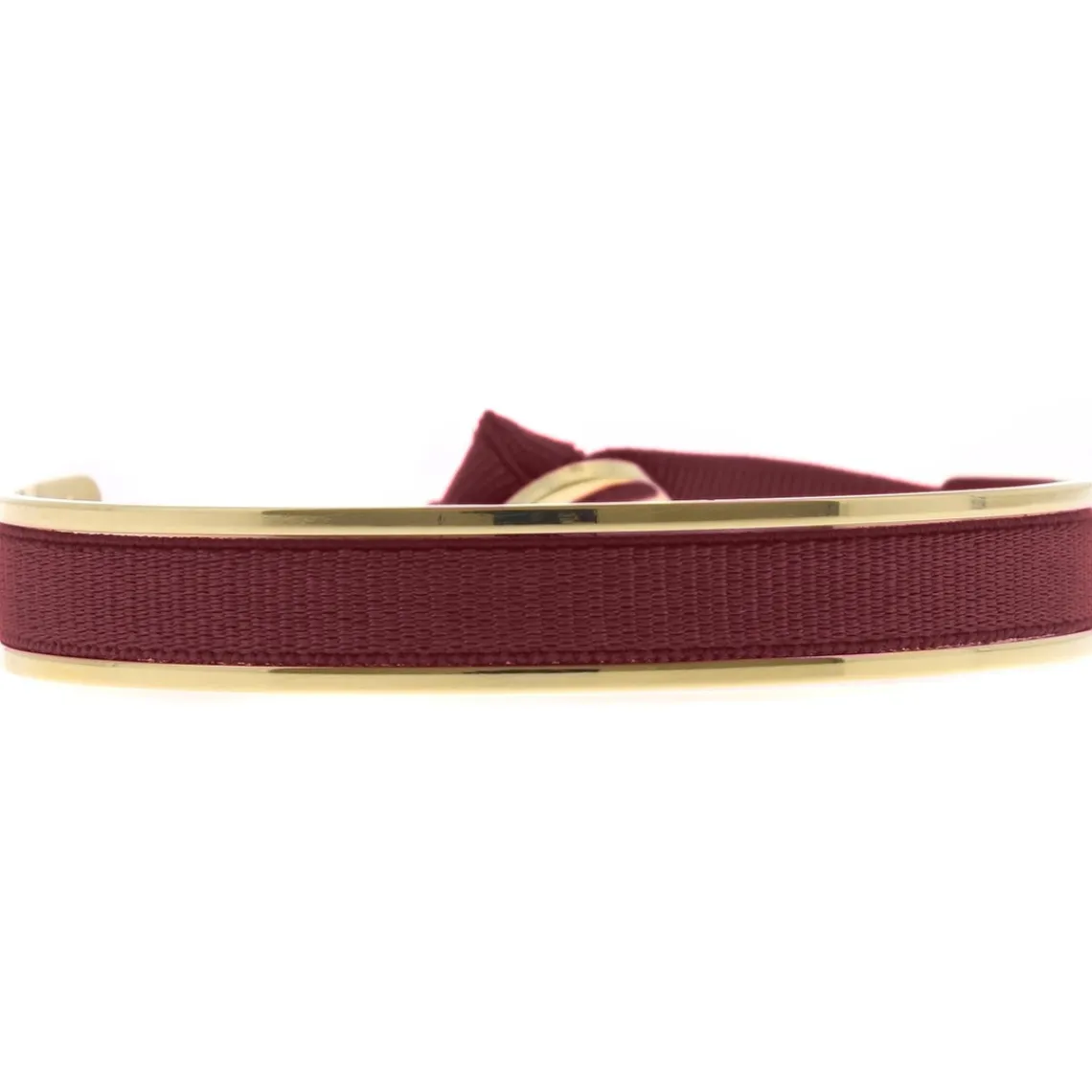 Les Interchangeables Bracelet A47371 - Jonc Ruban Interchangeables 6mm Bordeaux Fonce Femme | Femme Bracelet