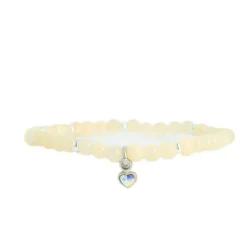 Les Interchangeables Bracelet A59941 - Perle Coeur Blanc Femme | Femme Bracelet