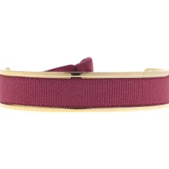 Les Interchangeables Bracelet A42729 - Jonc Ruban Interchangeables 9mm Lie de Vin Femme | Femme Bracelet