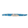 Les Interchangeables Bracelet A58627 - Mini Plaque 2 Rangs Perle Gomme Bleu Femme | Femme Bracelet