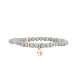 Les Interchangeables Bracelet A59919 - Perle Coeur Gris Femme | Femme Bracelet