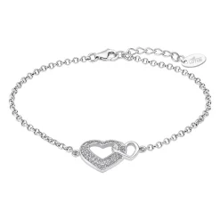 Lotus Silver Bracelet LP1917-2/1 - coeur 16cm + 3cm reglable moments Argent Femme | Femme Bracelet