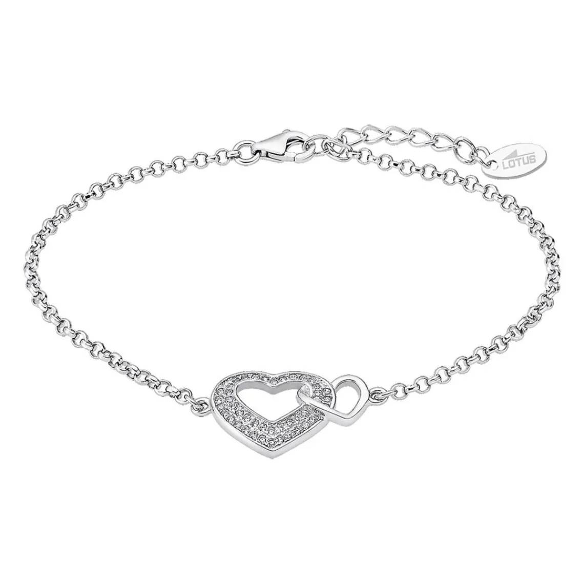 Lotus Silver Bracelet LP1917-2/1 - coeur 16cm + 3cm reglable moments Argent Femme | Femme Bracelet