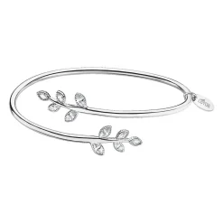 Lotus Silver Bracelet Pure Essentiel LP1783-2-1 - Bracelet Rigide Argent Feuille Inversees Femme | Femme Bracelet