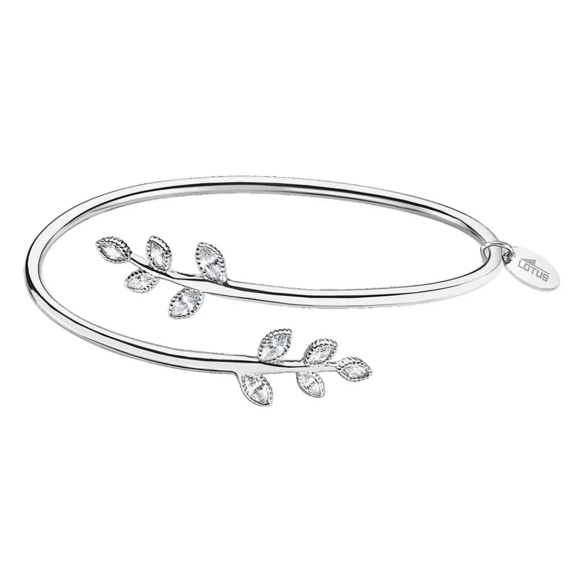 Lotus Silver Bracelet Pure Essentiel LP1783-2-1 - Bracelet Rigide Argent Feuille Inversees Femme | Femme Bracelet