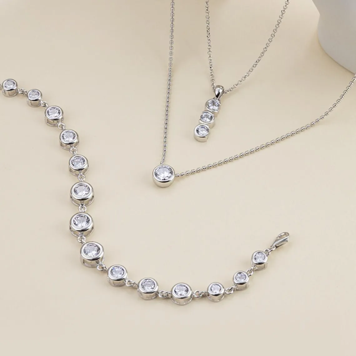Lotus Silver Bracelet Pure Essentiel LP1787-2-1 - Bracelet Argent Serti Femme | Femme Bracelet