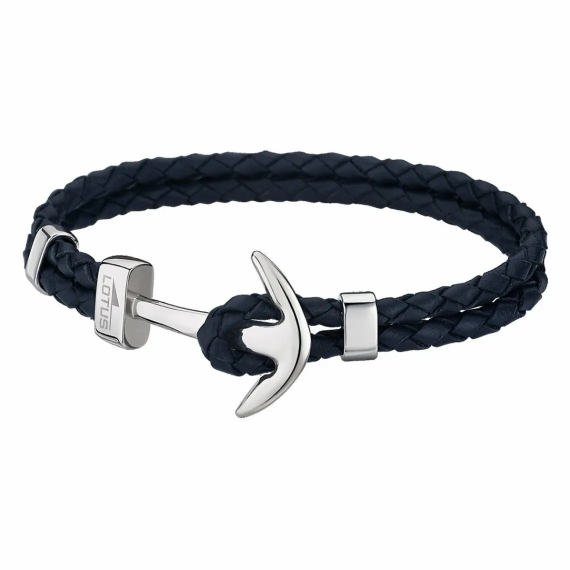 Lotus Style Bijoux Bracelet Lotus Style LS1832-2-4 - Bracelet Urban Man Double Tressés Bleu Ancre Acier Homme | Homme Bracelet