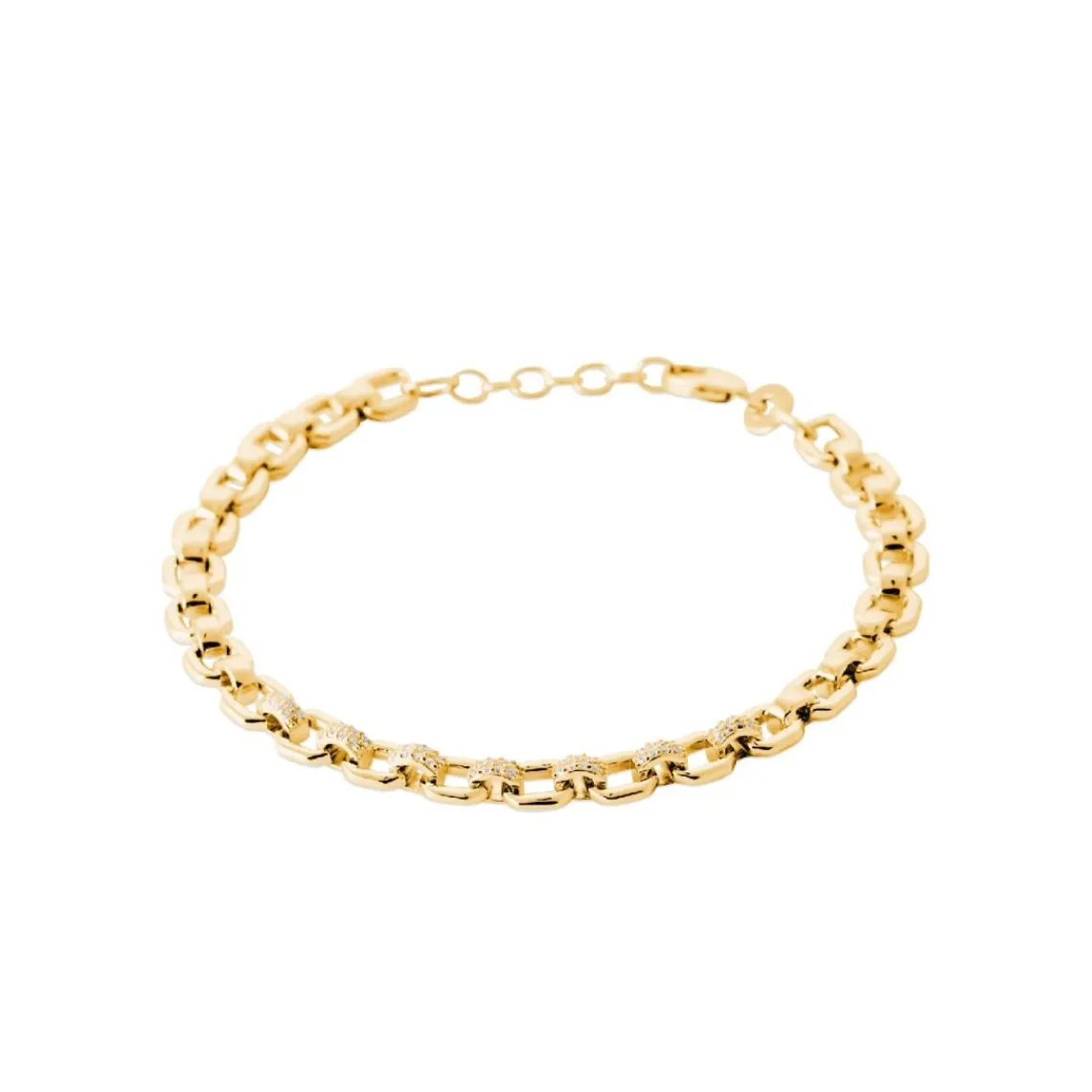 Maison de la Bijouterie Bracelet maille femme oxyde de zirconium plaqué or UW3VZ5ZV | Femme Bracelet