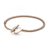 Pandora Bracelet Maille Serpent Barre en T Cœur Moments | Femme Bracelet
