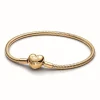 Pandora Bracelet maille serpent fermoir cœur Doré | Femme Bracelet
