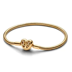 Pandora Bracelet Maille Serpent Fermoir Cœur Arbre de Vie | Femme Bracelet