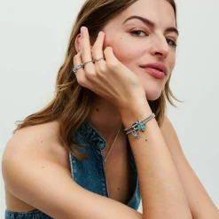 Pandora Bracelet Maille Serpent Fermoir Magnétique Coulissant Moments | Femme Bracelet