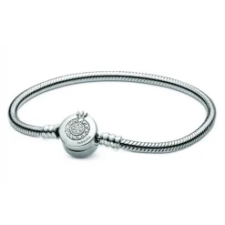 Pandora Bracelet Maille Serpent O Couronné Signature | Femme Bracelet