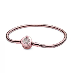 Pandora Bracelet Maille Serpent O Couronné Signature | Femme Bracelet