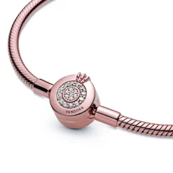 Pandora Bracelet Maille Serpent O Couronné Signature | Femme Bracelet