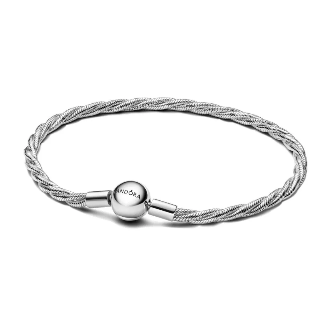 Pandora Bracelet Maille Serpent Torsadée Fermoir Rond | Femme Bracelet