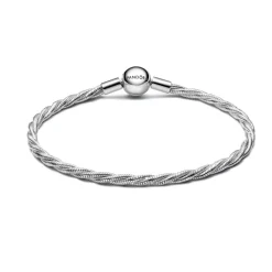 Pandora Bracelet Maille Serpent Torsadée Fermoir Rond | Femme Bracelet
