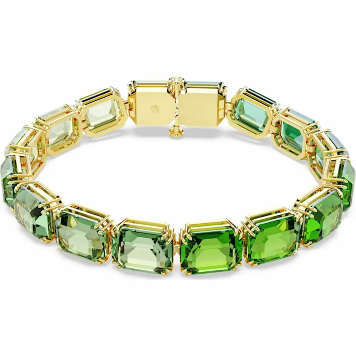 Swarovski Bijoux Bracelet Millenia Taille octogonale Dégradé de couleur Vert Placage de ton or | Femme Bracelet