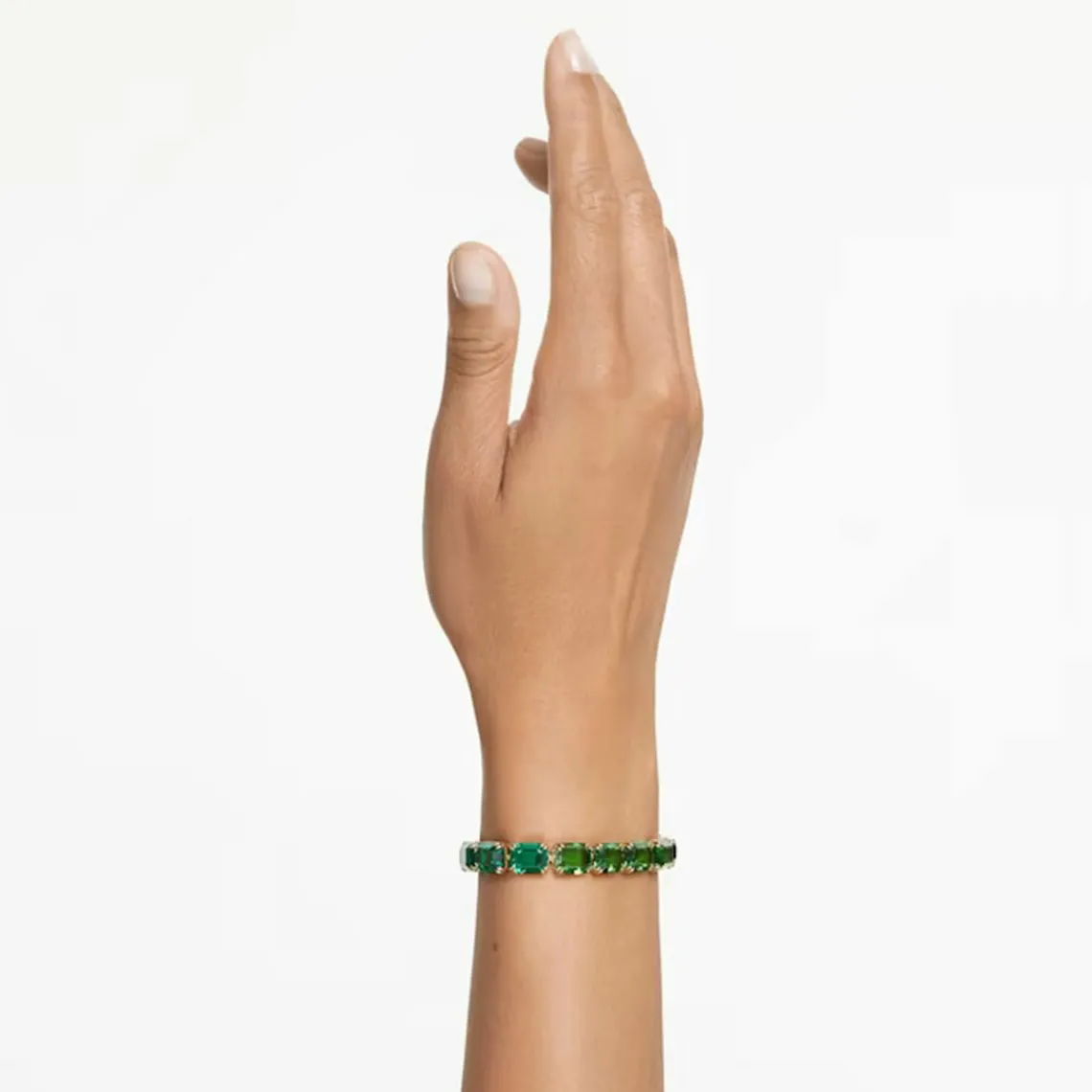 Swarovski Bijoux Bracelet Millenia Taille octogonale Dégradé de couleur Vert Placage de ton or | Femme Bracelet