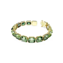 Swarovski Bijoux Bracelet Millenia Taille octogonale Dégradé de couleur Vert Placage de ton or | Femme Bracelet