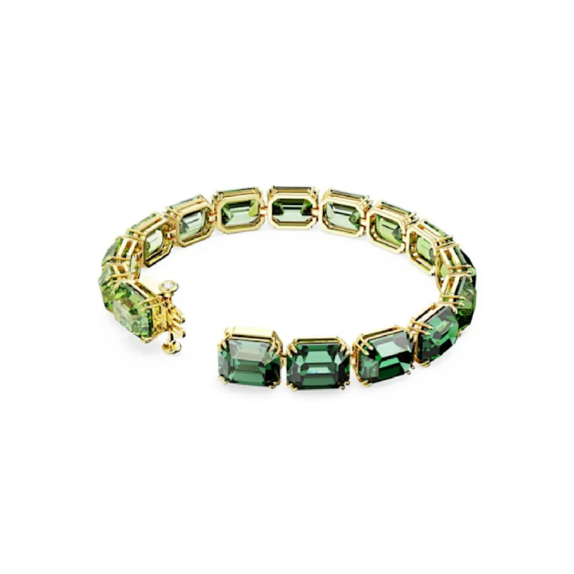Swarovski Bijoux Bracelet Millenia Taille octogonale Dégradé de couleur Vert Placage de ton or | Femme Bracelet