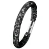 So Charm Bijoux Bracelet noir tube strass par SoCharm | Femme Bracelet