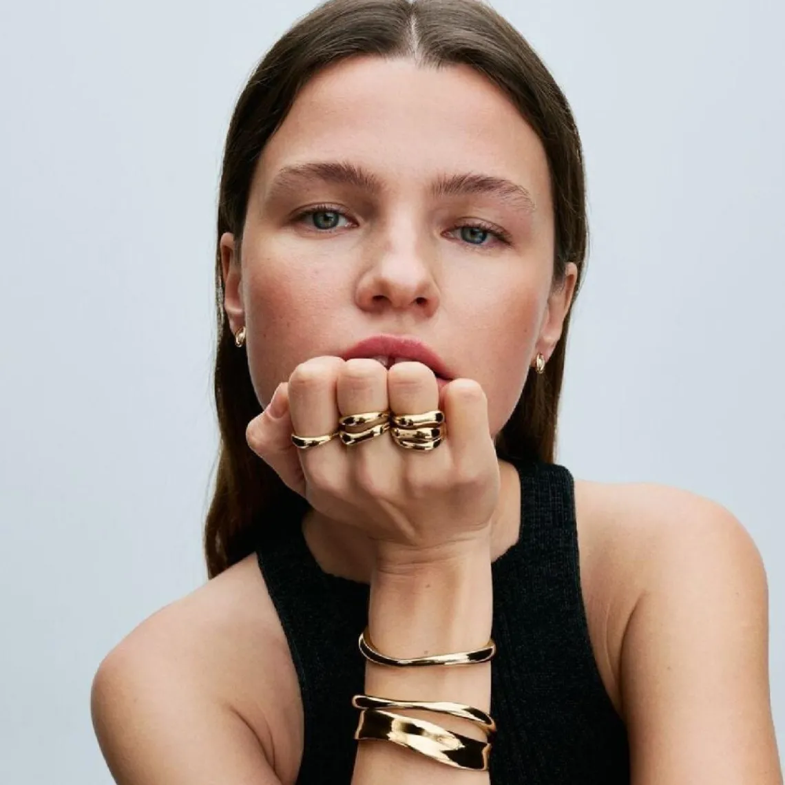 Pandora Bracelet ouvert plaqué or 14 carats | Femme Bracelet