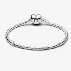 Pandora Bracelet Moments Maille Serpent Fermoir Cœur | Femme Bracelet