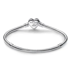 Pandora Bracelet Moments - Maille Serpent Fermoir Cœur de l’Infini Scintillant | Femme Bracelet