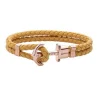 Paul Hewitt Bijoux Bracelet Paul Hewitt PH-PH-L-R-CA - Ancre Acier IP Rose PHREP Cuir Moutarde | Femme Bracelet|Bracelet