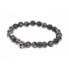 Redskins Bracelet Bijoux 285513 - Homme en Marbre Gris et Acier - Tête de Mort | Homme Bracelet
