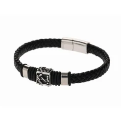 Redskins Bracelet Bijoux 285507 - Homme en Cuir Tressé et Acier | Homme Bracelet