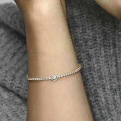 Pandora Bracelet Rivière Halo Scintillant – Timeless | Femme Bracelet