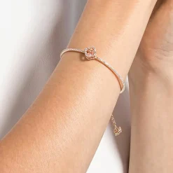 Swarovski Bijoux Bracelet Swarovski 5516476 - Bracelet métal rhodié rose Femme | Femme Bracelet