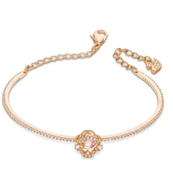 Swarovski Bijoux Bracelet Swarovski 5516476 - Bracelet métal rhodié rose Femme | Femme Bracelet