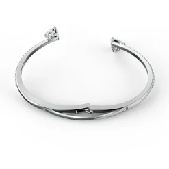Swarovski Bijoux Bracelet Swarovski 5535354 - Bracelet-Jonc métal argenté cristaux Femme | Femme Bracelet