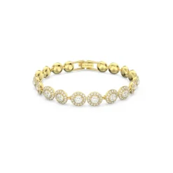 Swarovski Bijoux Bracelet Swarovski 5505469 - Métal doré Rangée de Cristaux incolores ronds Femme | Femme Bracelet