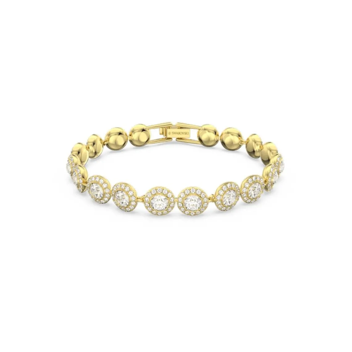 Swarovski Bijoux Bracelet Swarovski 5505469 - Métal doré Rangée de Cristaux incolores ronds Femme | Femme Bracelet